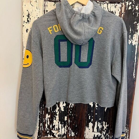 Disney "Thanks For Nothing" Cropped Hoodie Sweatshirt Size Medium. EUC. - Picture 6 of 10